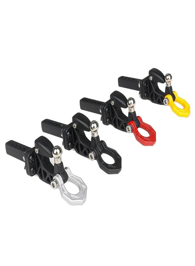 UURCSKY Metal Adjustable RC Trailer Hitch Tow Hook for 1/8 1/10 TRX4 SCX10 KM Tank Crawler Truck Upgrade Part Accessories(Black) - Image 3
